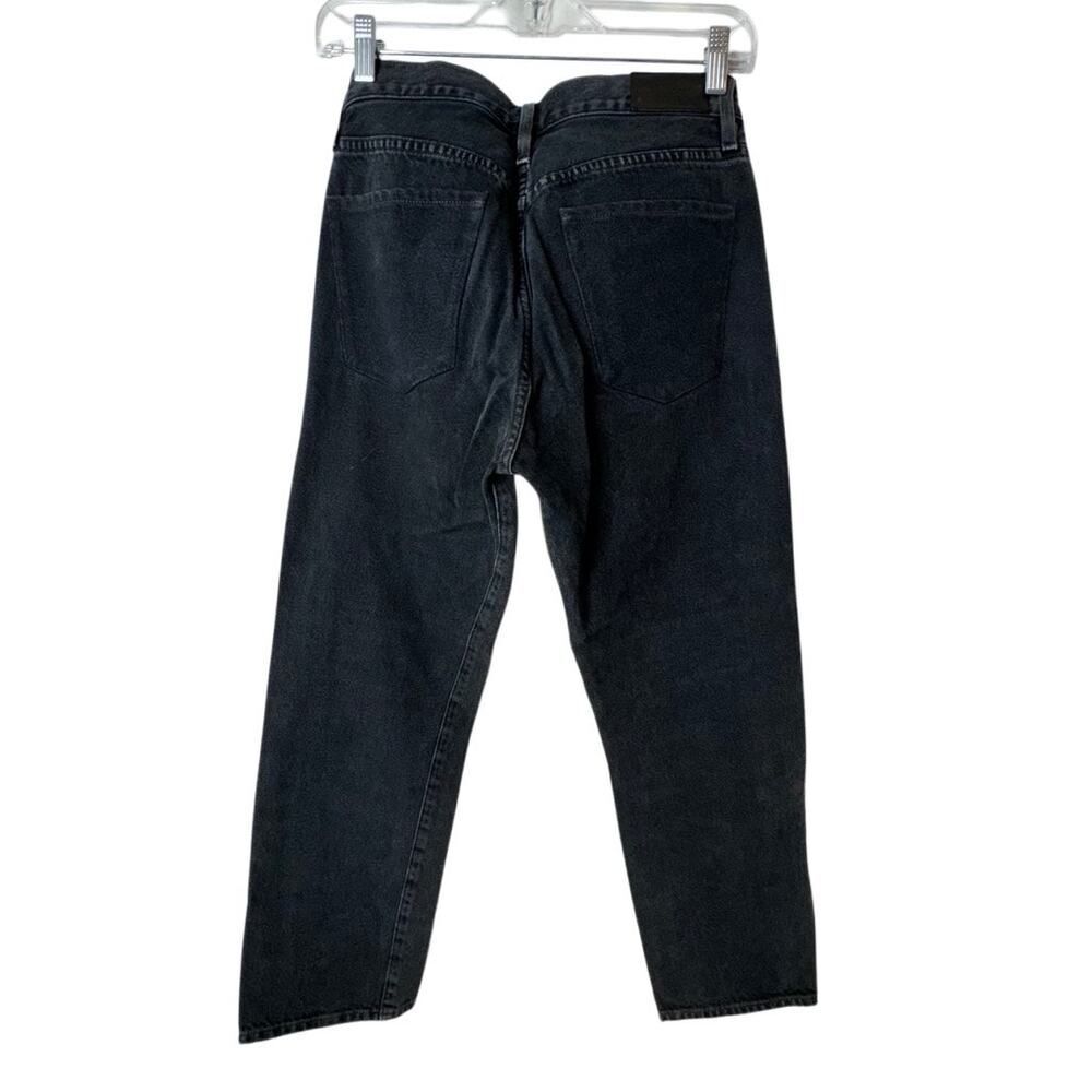 Goldsign Low Slung Crop Jeans in Marled Black Cotton - Picture 3 of 11